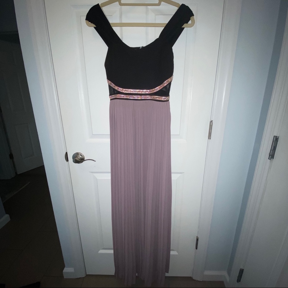 NWOT Soieblu Pleated Off-the-Shoulder Combo Gown
